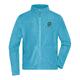 T�rkisfarbene Fleecejacke aus Polyester mit durchgehendem Rei�verschluss.