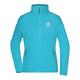 T�rkise Fleecejacke aus Polyester mit durchgehendem Rei�verschluss und Seitentaschen.