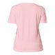 Rosa Baumwoll-T-Shirt f�r Damen mit kurzen �rmeln.