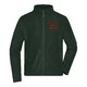 Gr�ne Fleecejacke f�r Herren mit durchgehendem Rei�verschluss und Seitentaschen.