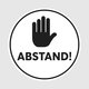 Abstand Handsymbol (schwarz-wei�)